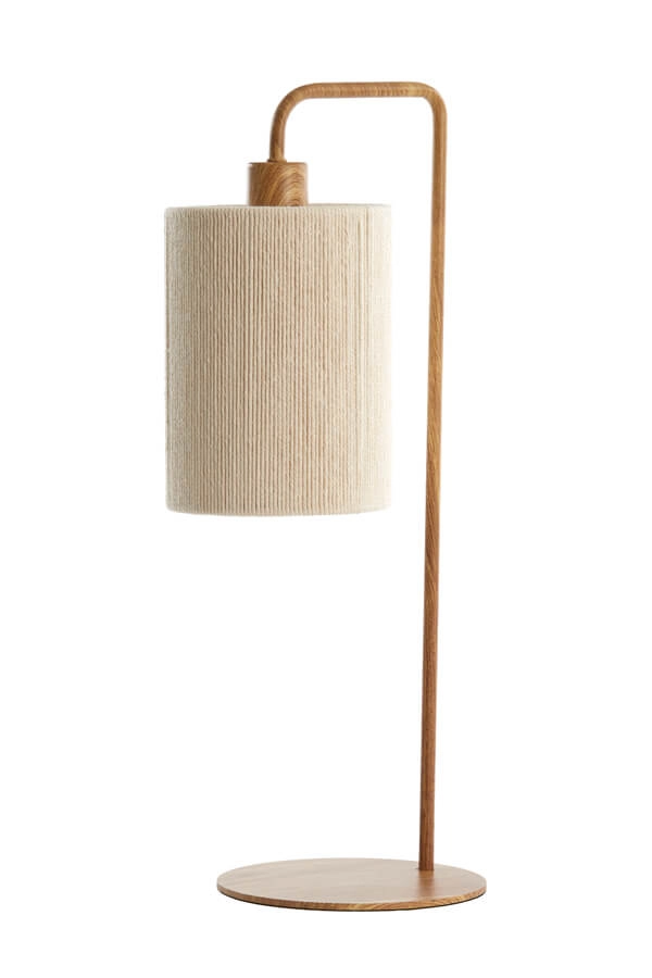Japandi tafellamp Donio lichte hout print Light & Living 8717807710088