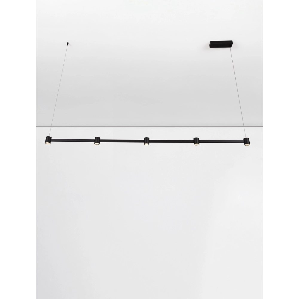 Design hanglamp Puize 5-lichts zwart Lyora 5212017448590