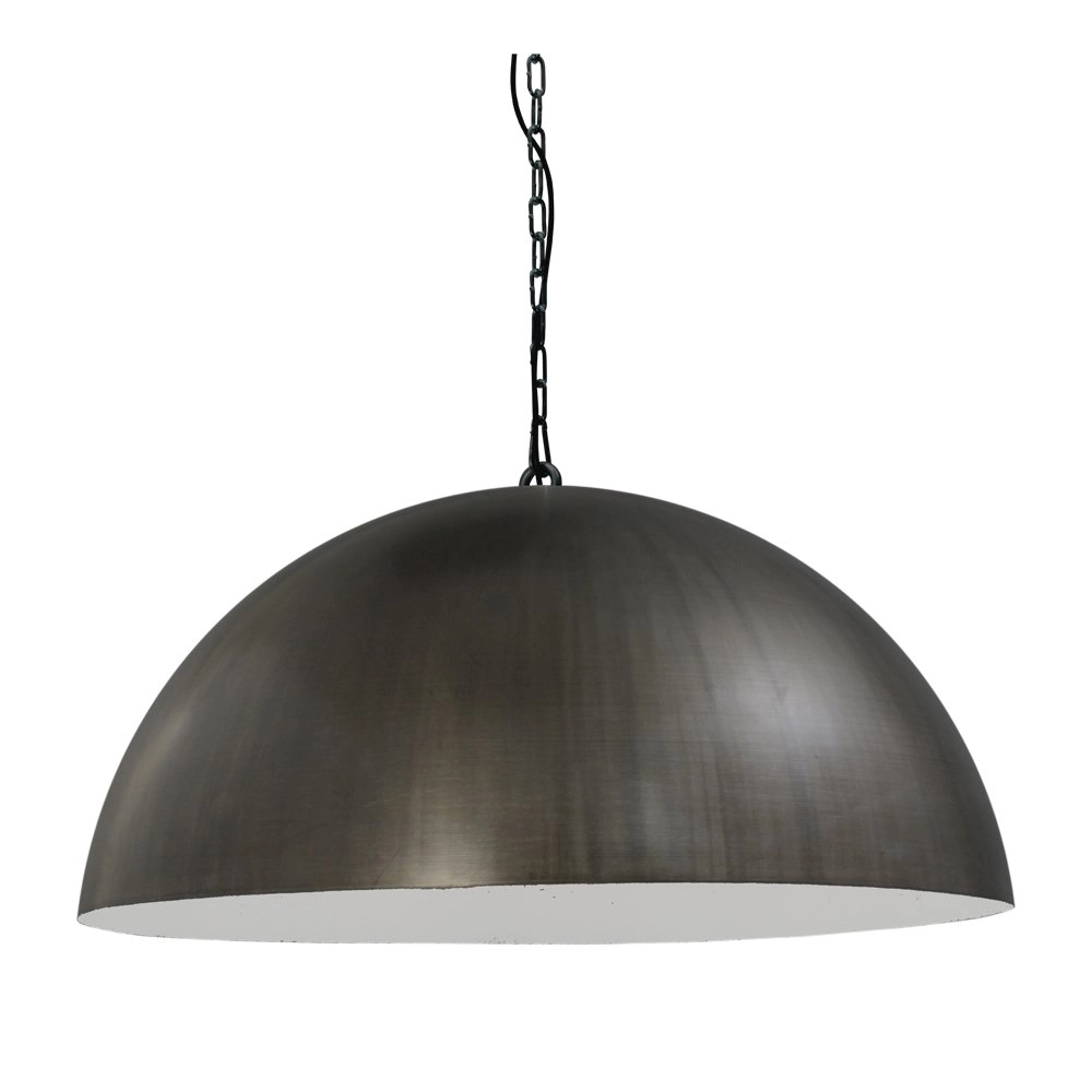 Gunmetal hanglamp Industria 80 met wit