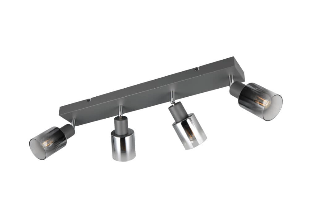 4-lichts plafondlamp Cadiz zwart Trio 4017807615784