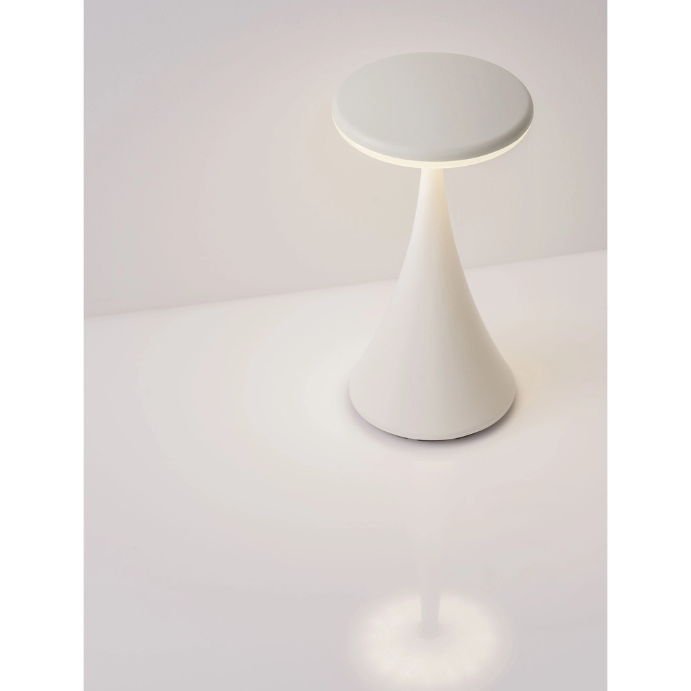 Tafellamp Elbo wit oplaadbaar met USB Lyora 5212017476937