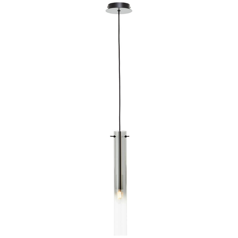 Hanglamp Glasini zwart met smoke glas Brilliant 4004353429552