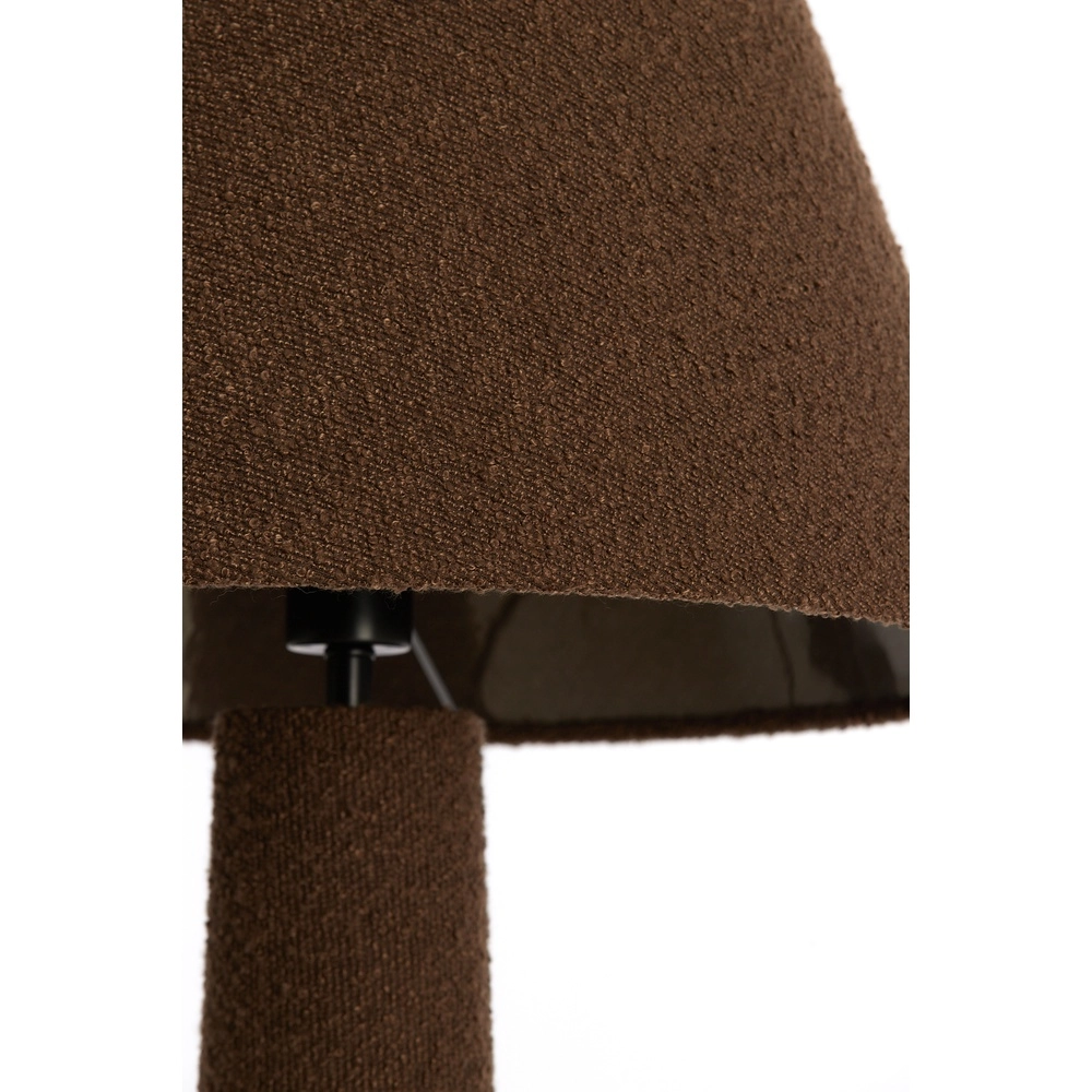 Vloerlamp Devia Ø 50cm - bouclé - bruin Light & Living 8717807759520