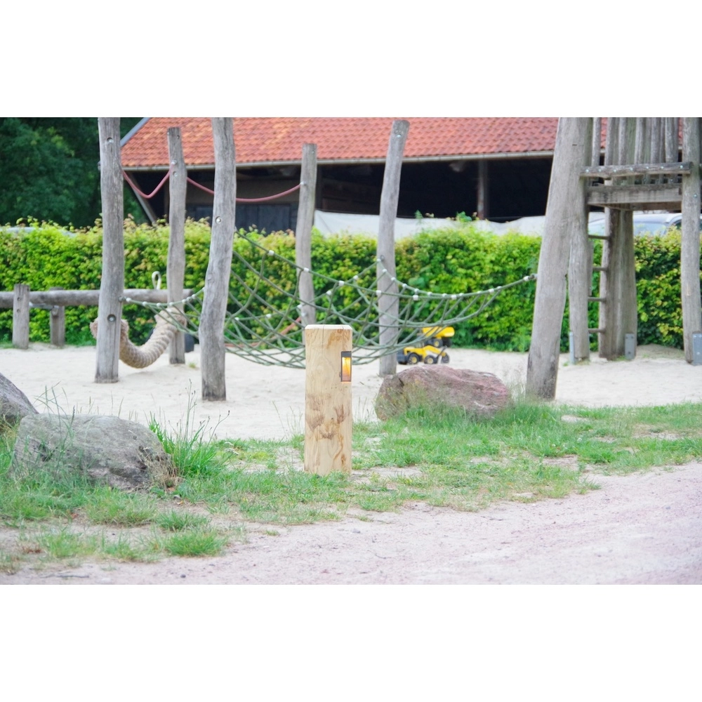 Houten padverlichting Piatto Kastanje - 65cm - 2700K Timberlab 8716803514027