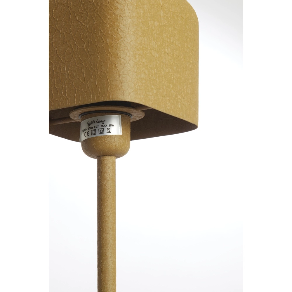 Nachtkastlamp Elenie 13x13cm - mat okergeel Light & Living 8717807818654