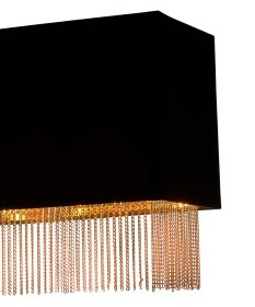 Zwarte hanglamp Fringe Searchlight 5053423135540