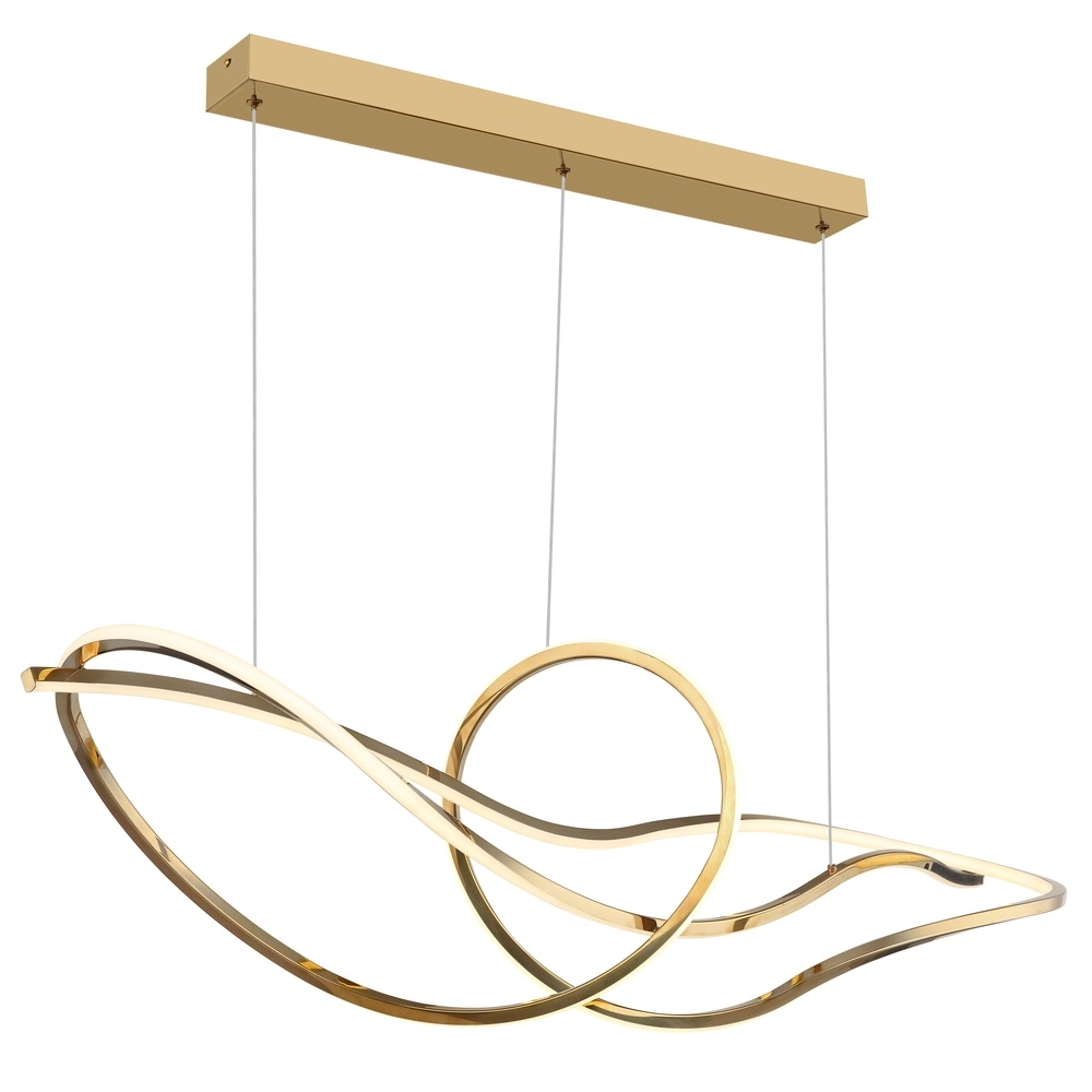 Gouden hanglamp Iduna modern