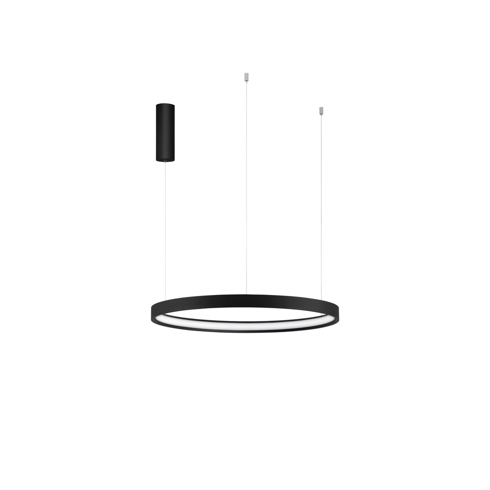 Ronde hanglamp Perrine zwart Ø 60cm Lyora 5212017438416