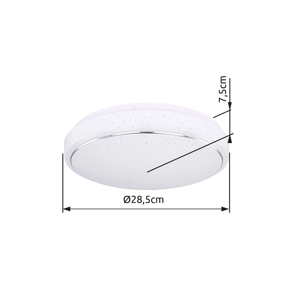 Design plafonniere Kalle Ø 28,5cm wit Globo 9007371397778
