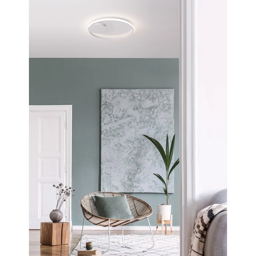 Ronde plafondlamp Fuline wit Ø 50cm Lyora 5212017419675