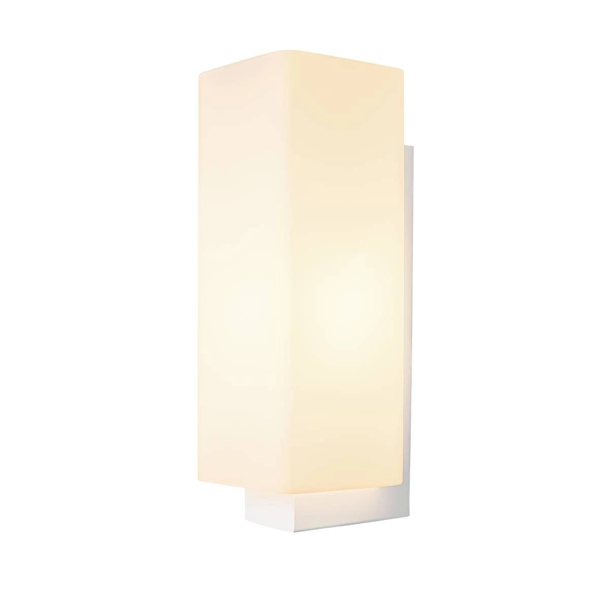 Wandlamp Quadrass 28cm wit