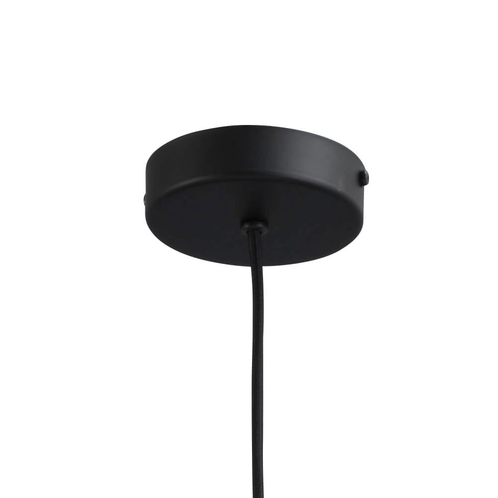 Hanglamp zwart Porto met Nicolette red glas - Ø 20cm Masterlight 8718121269375