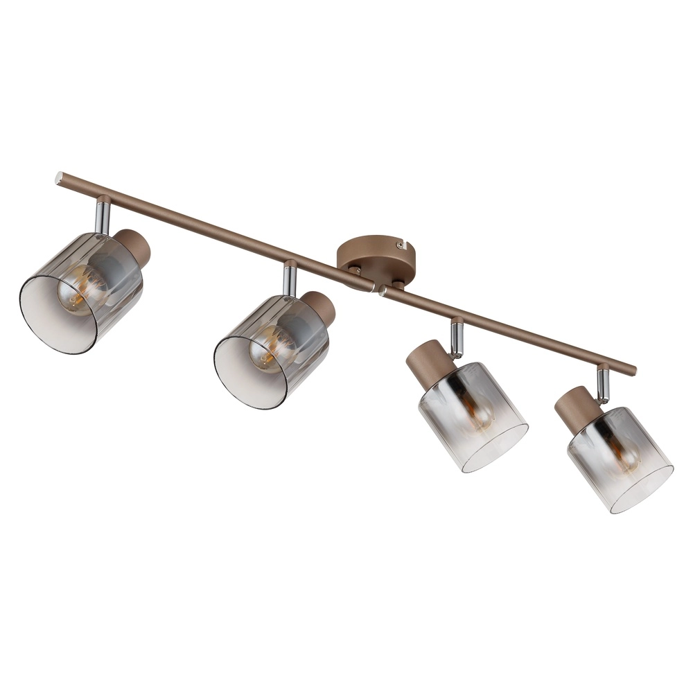 Plafondlamp Walton 4-lichts koffie bruin Globo 9007371580187