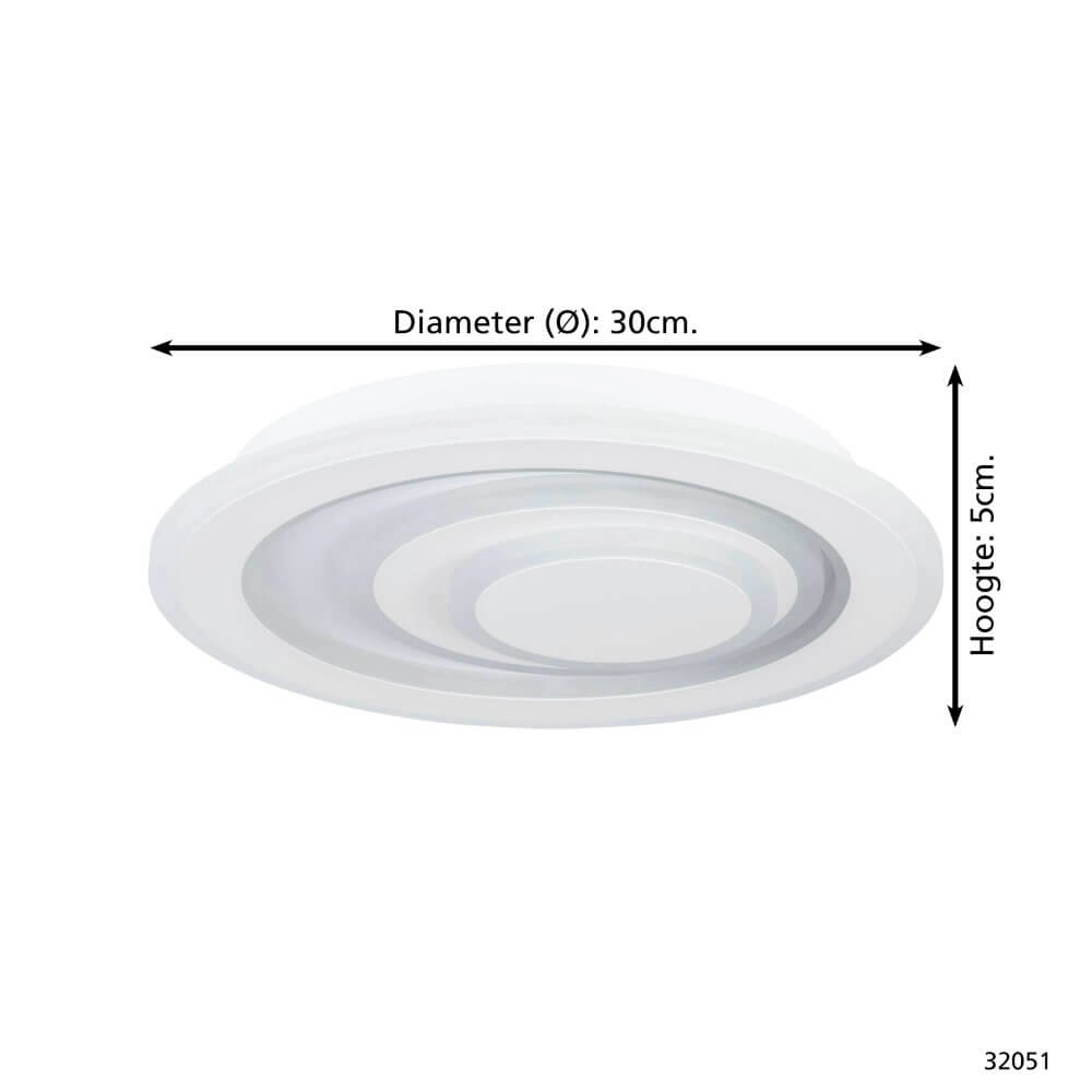 Led plafonnière Palagiano 1 Ø 30cm Eglo 9002759320515