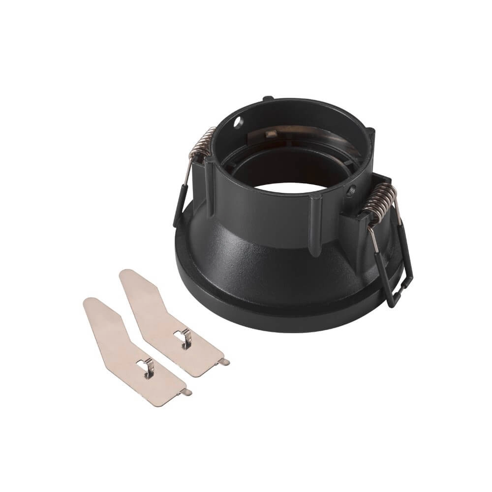 Inbouwring New Tria 75 rond zwart - verdiept met kraag - zonder fitting SLV 4024163277181