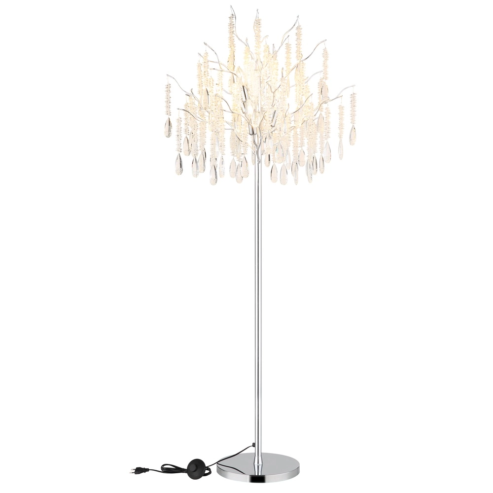 Vloerlamp Kinga zilvergrijs Ø 55cm Globo 9007371570010