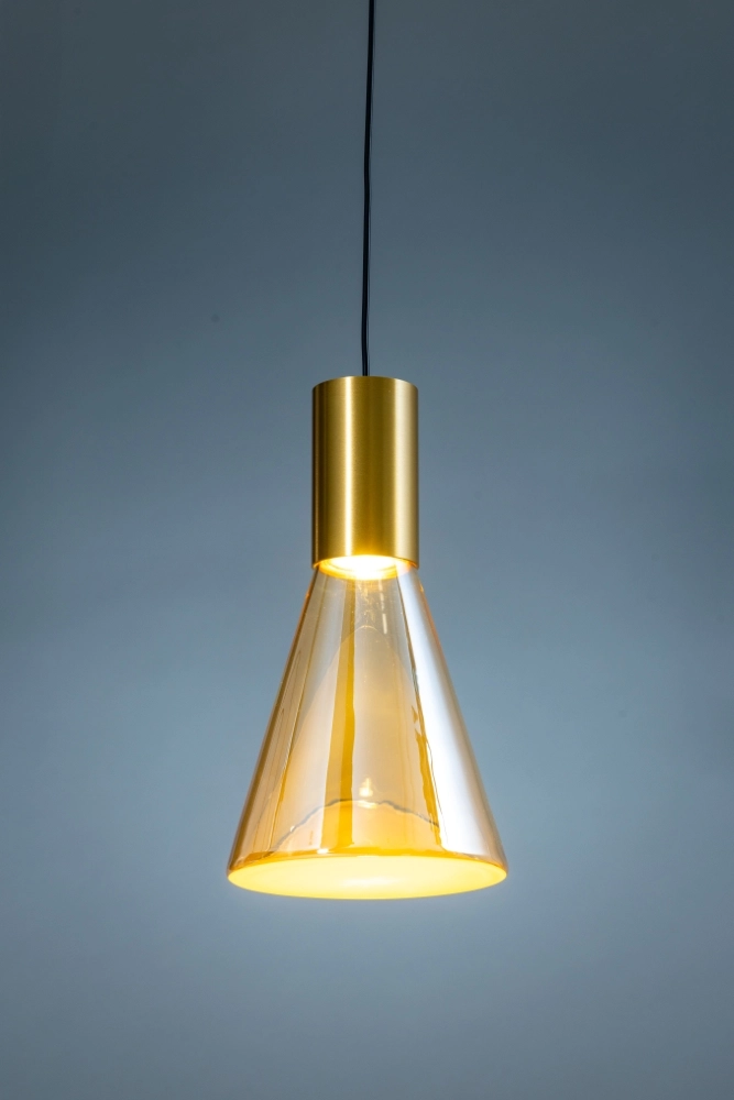 6-lichts vide lamp Lisa goud met amber glas ETH 8720195310204