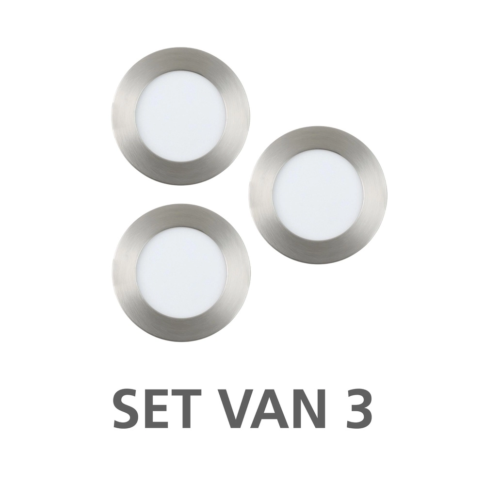 IP44 inbouwspot Fueva 6-Z Zigbee - rvs - Ø 8,8cm Eglo 9008606331024