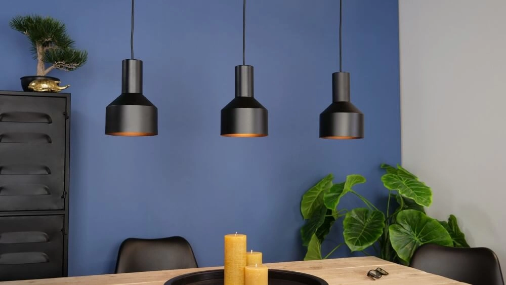 3-lichts hanglamp Casibare zwart Eglo 9002759995522