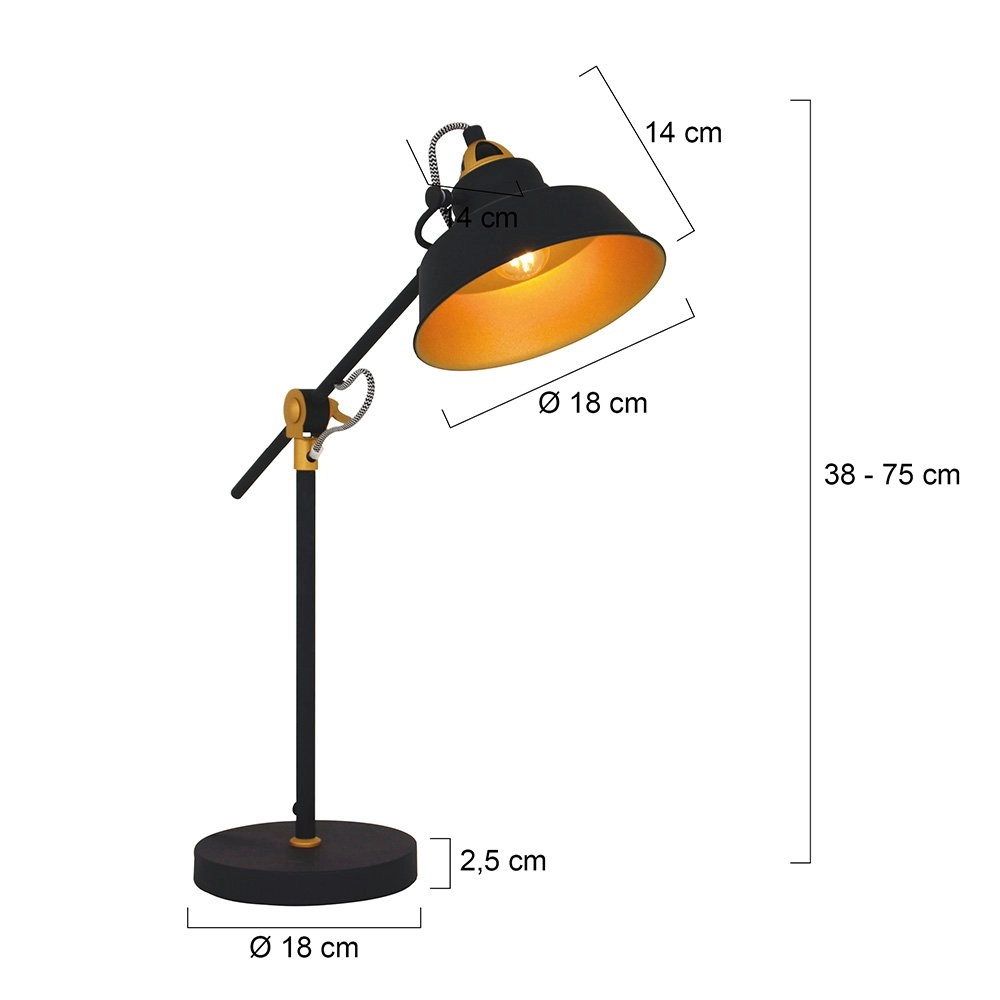 Landelijke leeslamp Mexlite voor op tafel Steinhauer 8712746114737