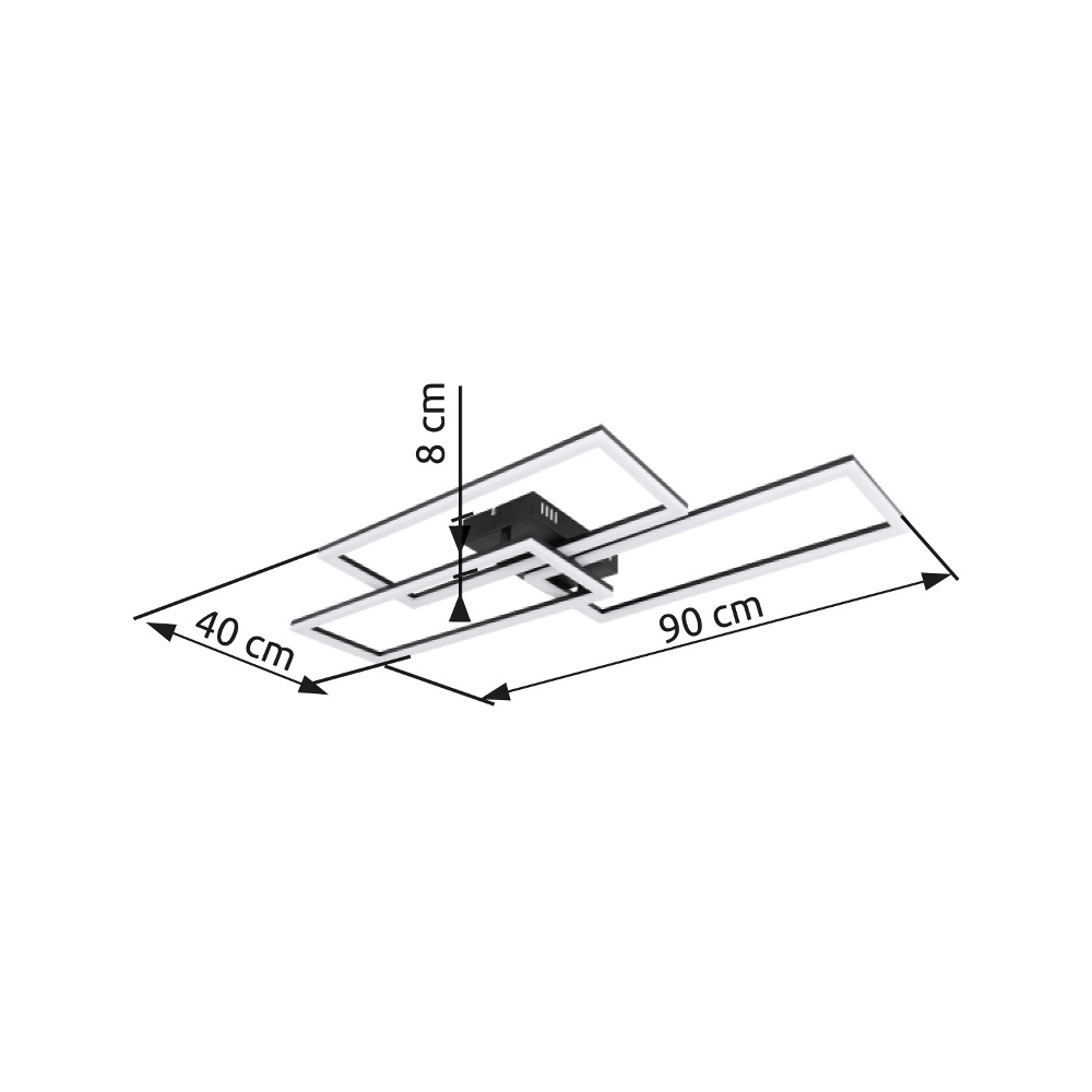 Zwarte plafondlamp Tiny design Globo 9007371421879