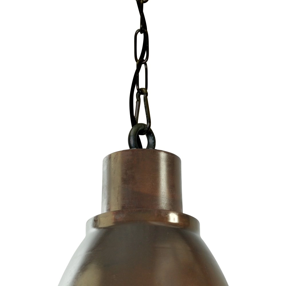 Landelijke eettafellamp Industria 2x27 2-lichts zwart met bruin Masterlight 8718121231501