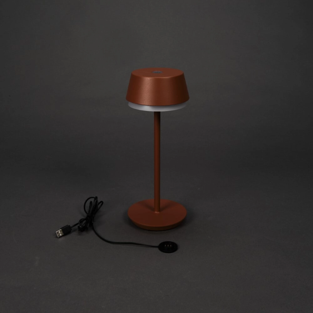 Tafellampje Lyon terracotta met RGB functie KonstSmide 7318307830965