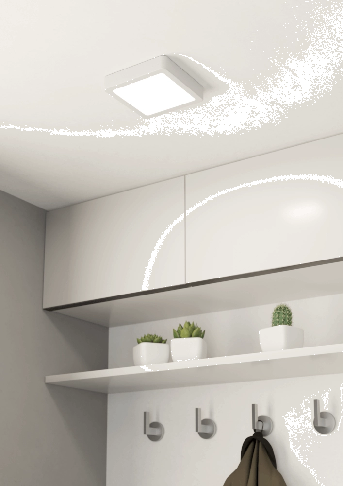 Witte plafonnière Fueva 5 16 bij 16cm Eglo 9008606244898