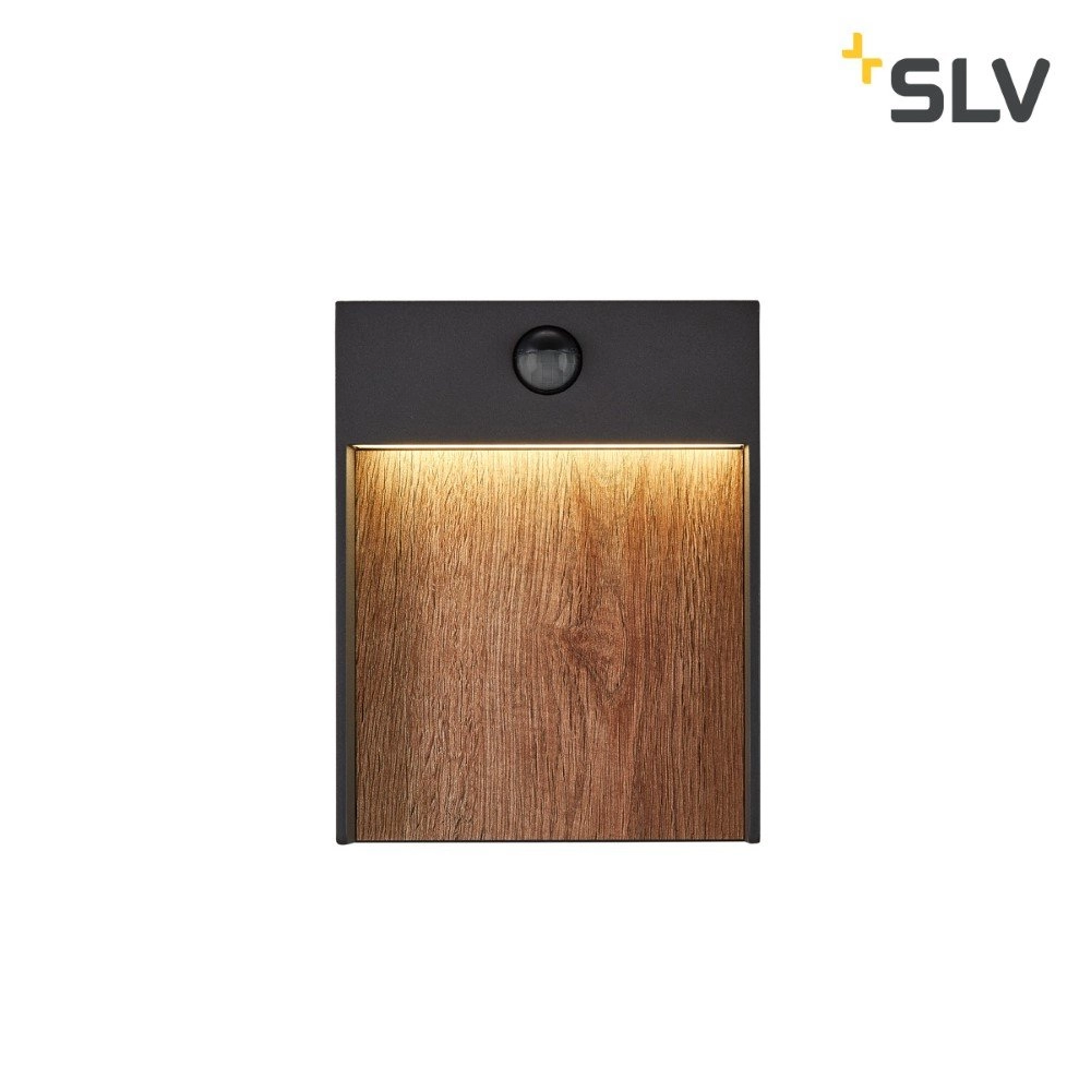 Landelijke muurlamp Flatt Sensor met bewegingssensor SLV 4024163231497