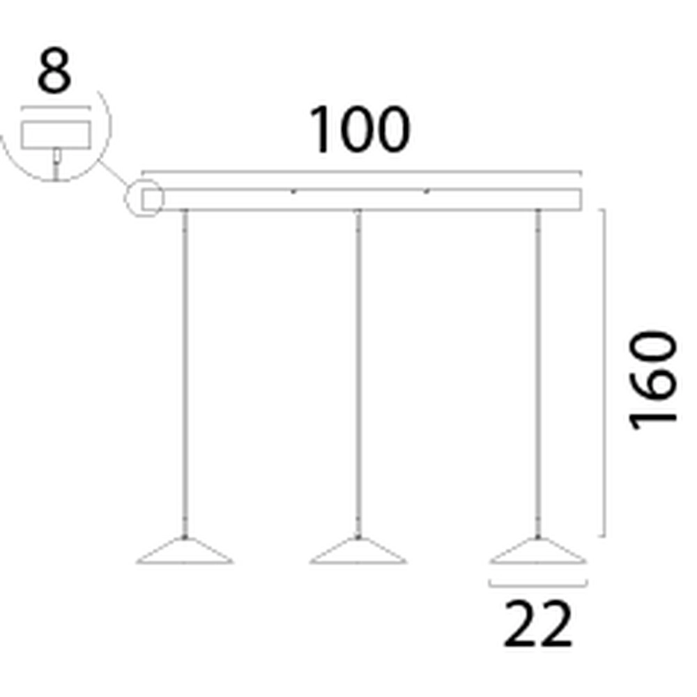 3-lichts hanglamp Ceppo nikkel Ø 22cm Masterlight 8718121358550