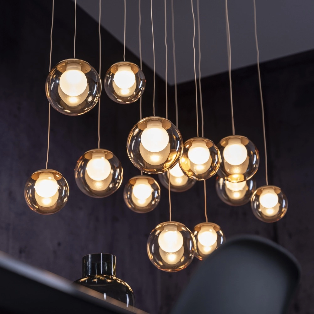 13-lichts hanglamp Pure Popup bronce Paul Neuhaus 4012248398319