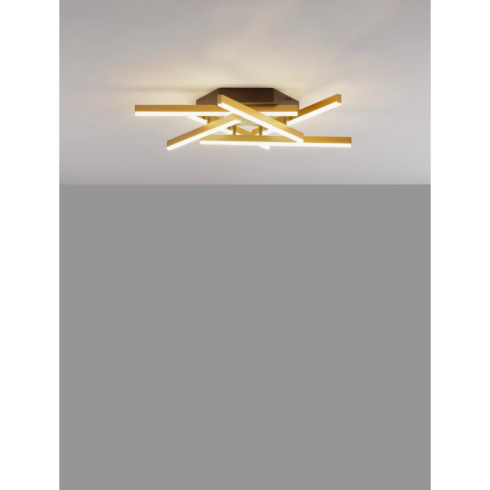 Plafondlamp Hyde zwart met goud Plafondlamp Hyde zwart met goud