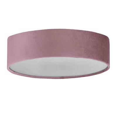 Plafondlamp Drum Pleat 38cm velvet roze Searchlight 5053423187211