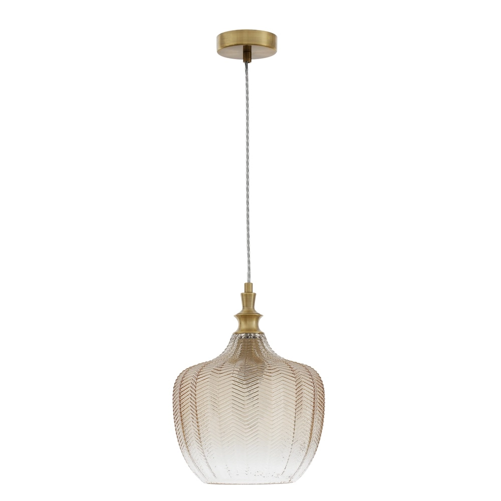 Hanglamp Loni champagne glas Lyora 5212017423047