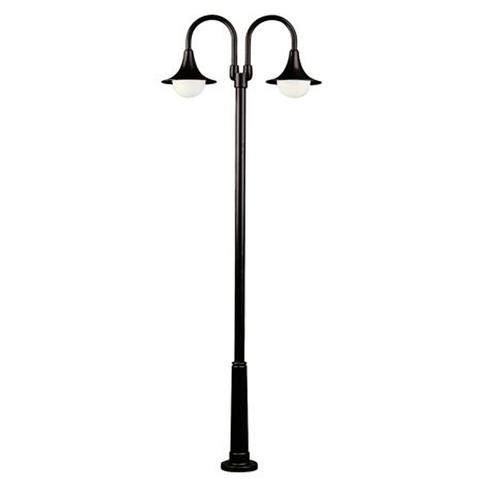 Lantaarnpaal buiten Lanor 2-lichts - zwart