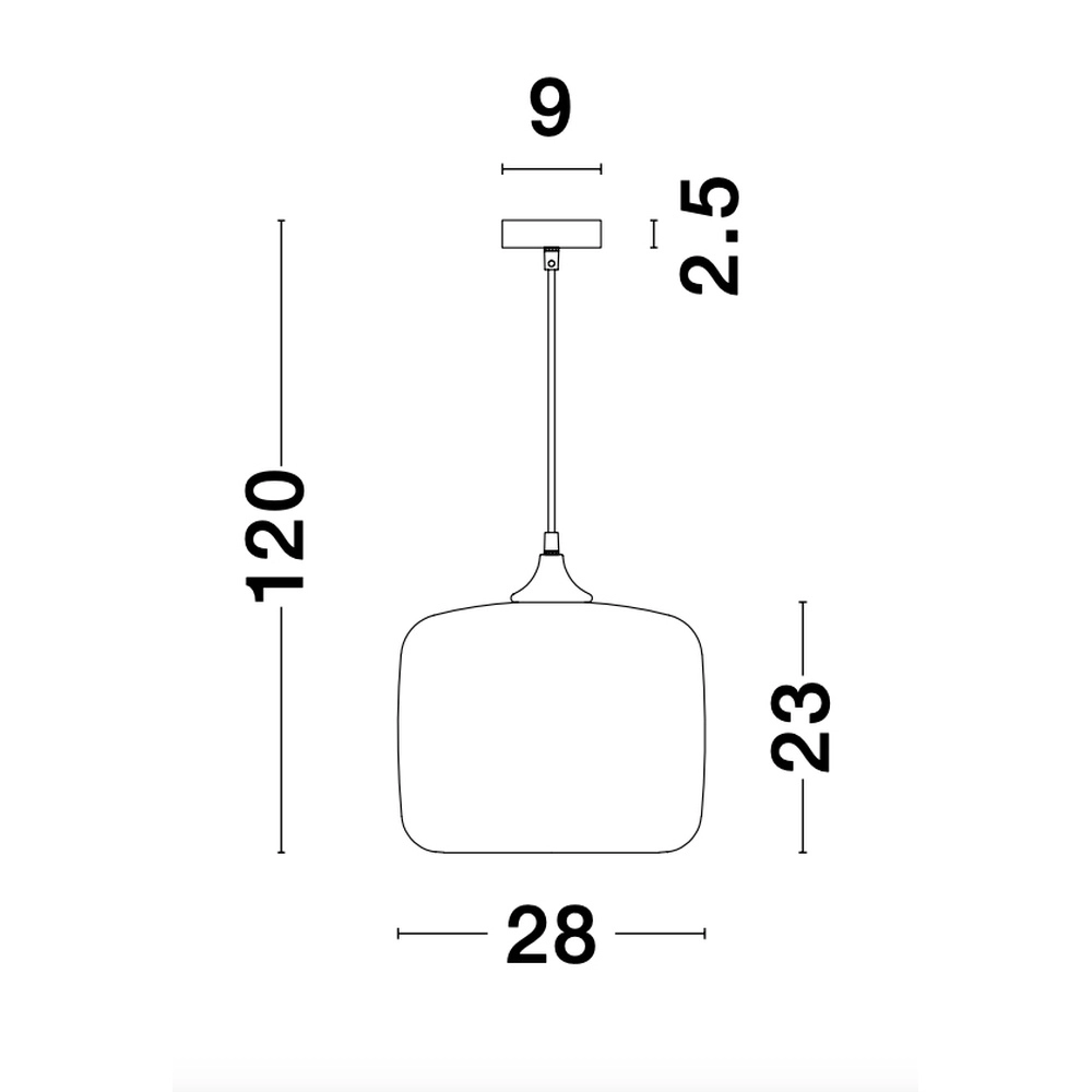 Hanglamp Savaz chroom glas Ø 28 x 23cm Lyora 5212017421272