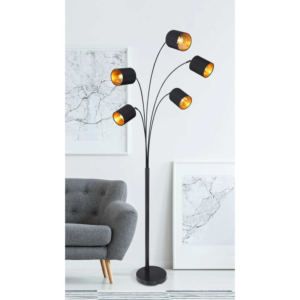 Vloerlamp Kaddy zwart Globo 9007371410675