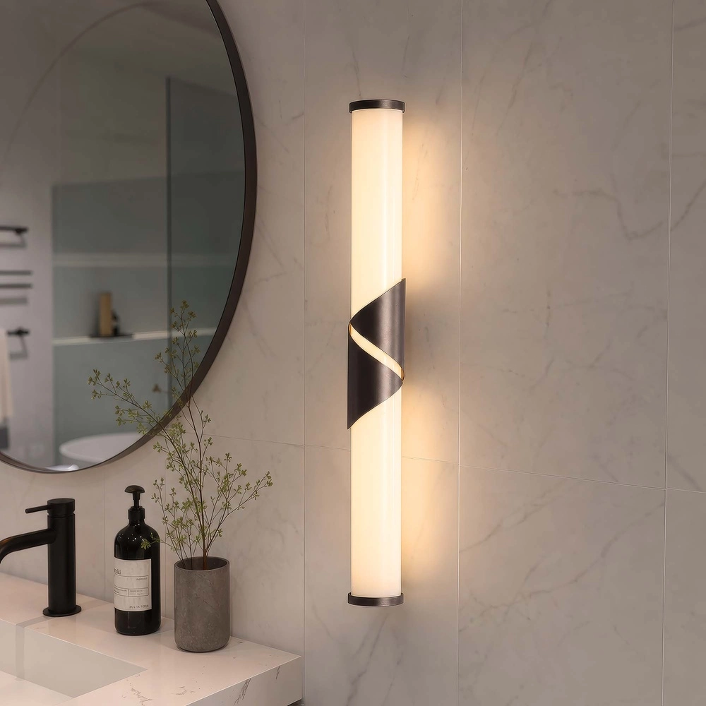 Wandlamp badkamer Wrap brons 47cm Searchlight 5,05342E+12