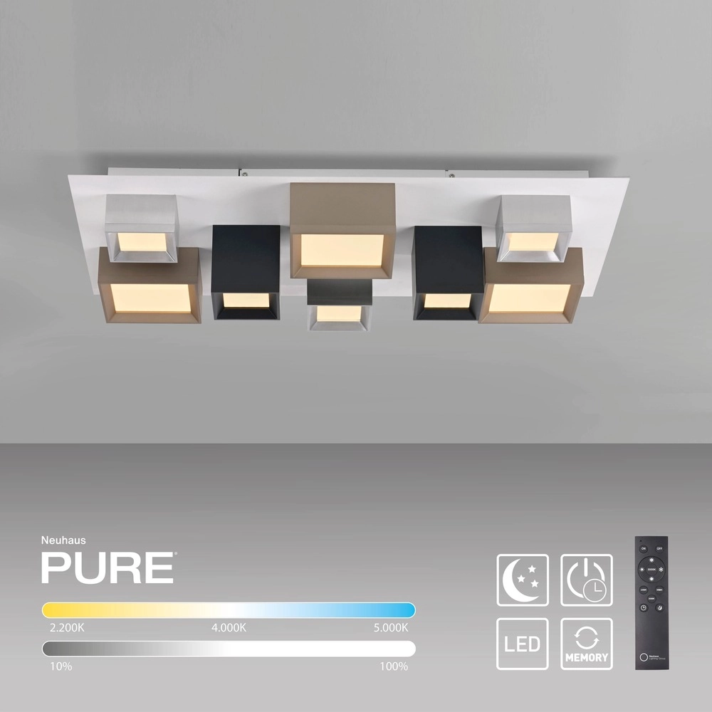 Led plafondlamp Pure Manhattan 8-lichts Paul Neuhaus 4012248396896