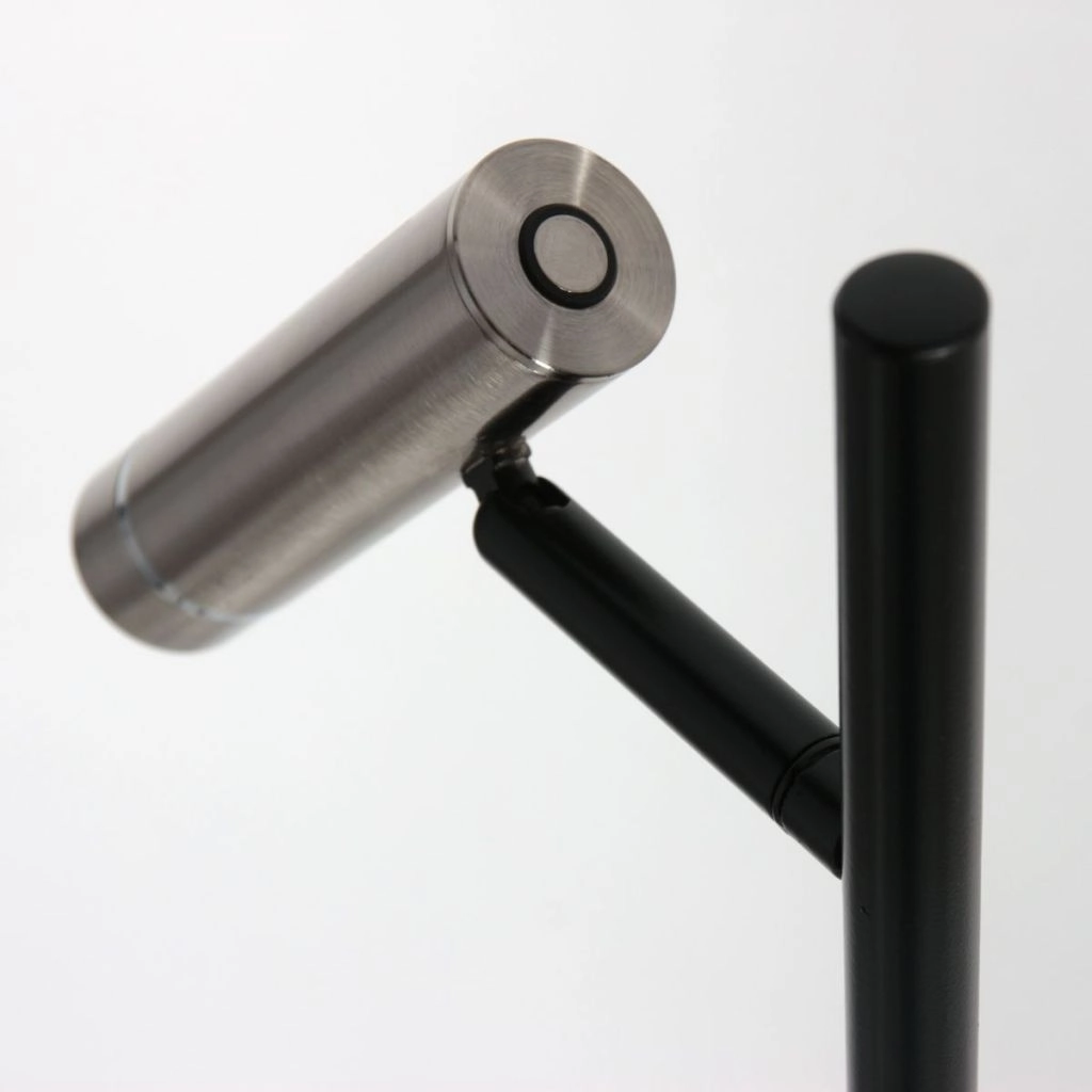 Vloerlamp 2-lichts Lumo zwart met nikkel Steinhauer 8712746184679