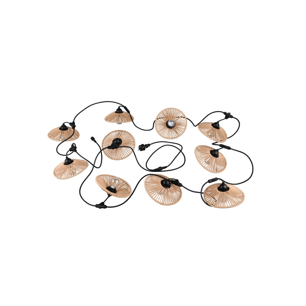 Lichtslinger Chain zwart met bruin 600cm Trio 4017807697612