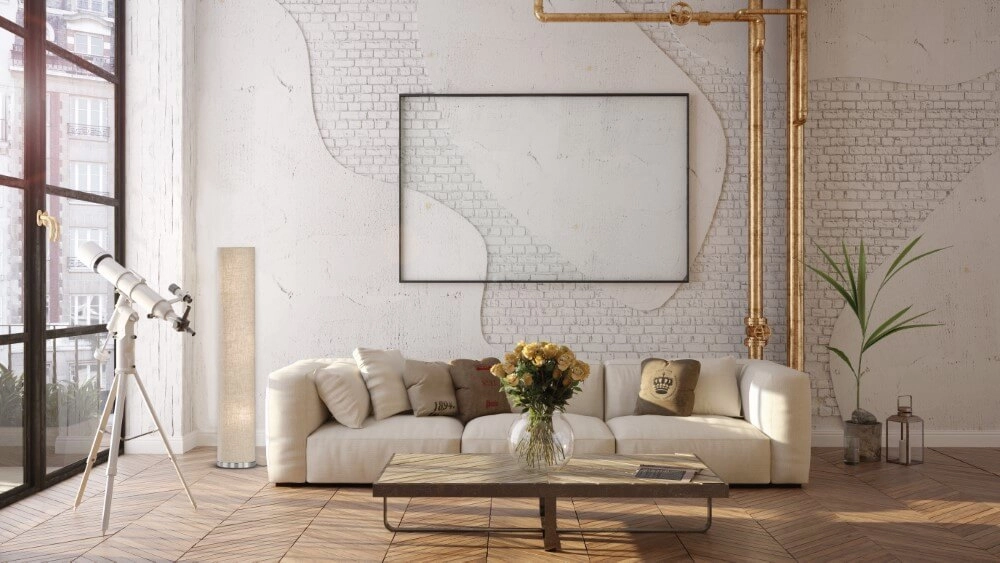 Staande schemerlamp Thor 110cm zandkleurig Fischer & Honsel 4003694400282