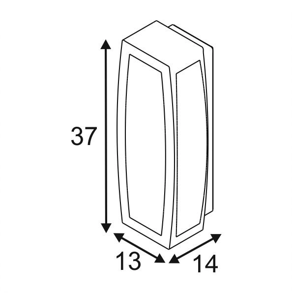 Prachtige buitenlamp Meridian Box 2 antraciet SLV 4024163156127