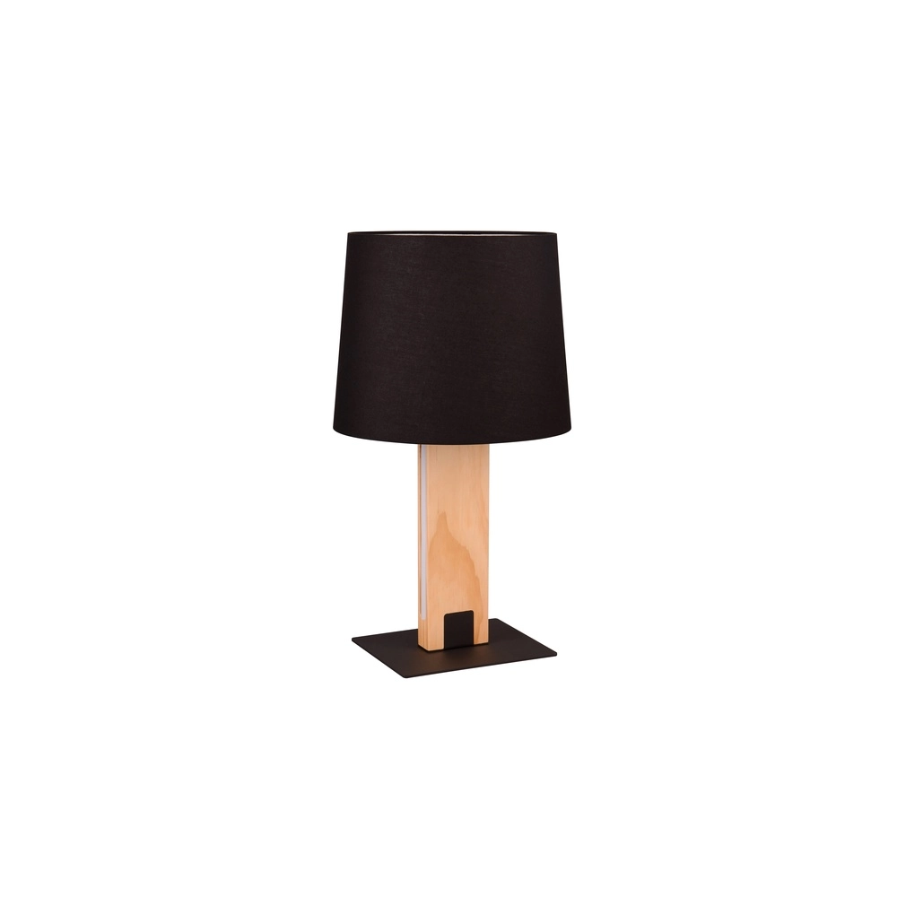 Tafellamp Rahul design zwart met hout Trio 4017807600469