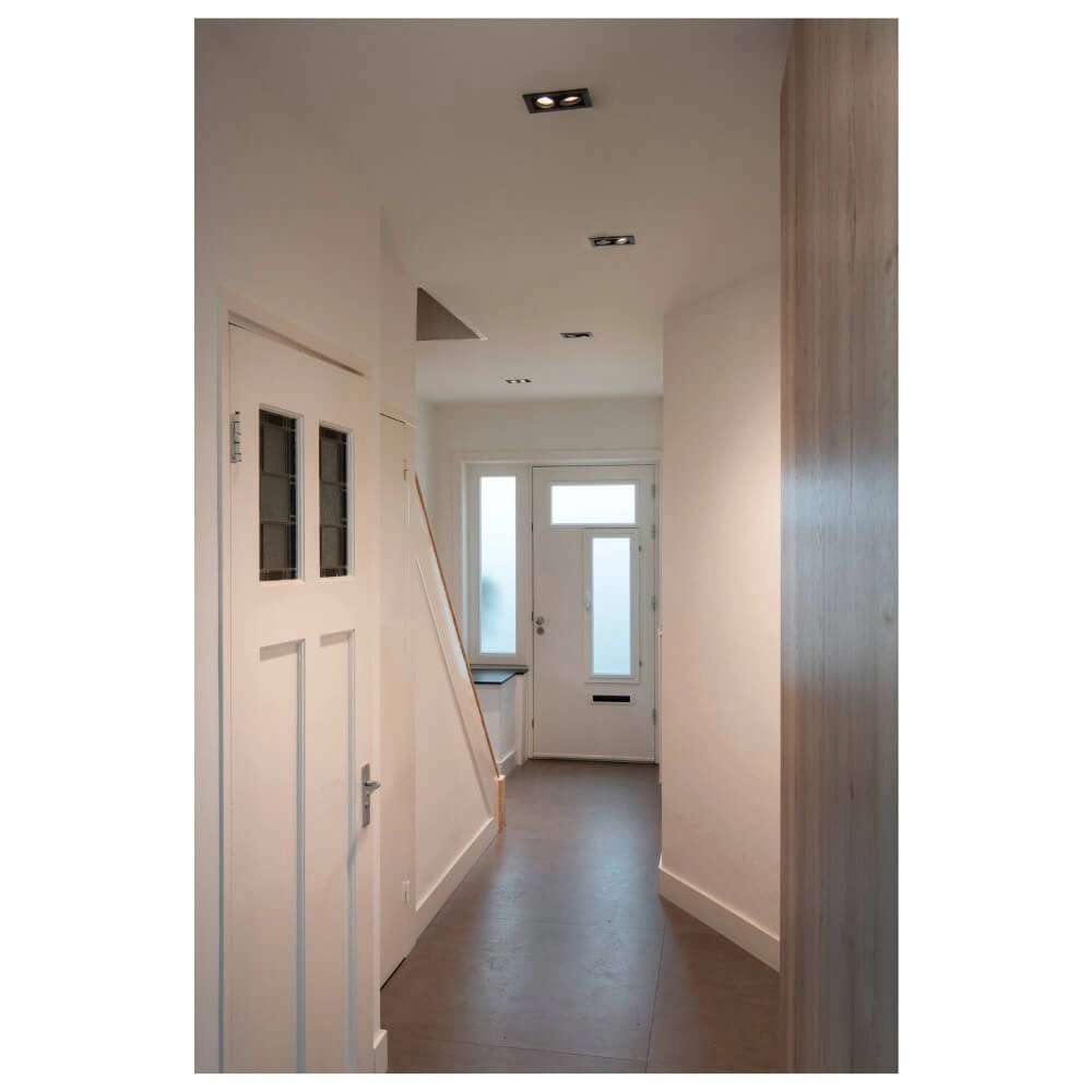 Vierkante led inbouwspot Kadux Double 2x Led - zwart - 3000K SLV 4024163279109