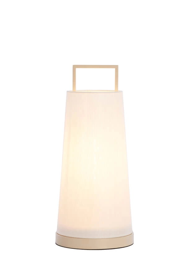 Japandi tafellamp Fyon Ø 20cm crème met wit