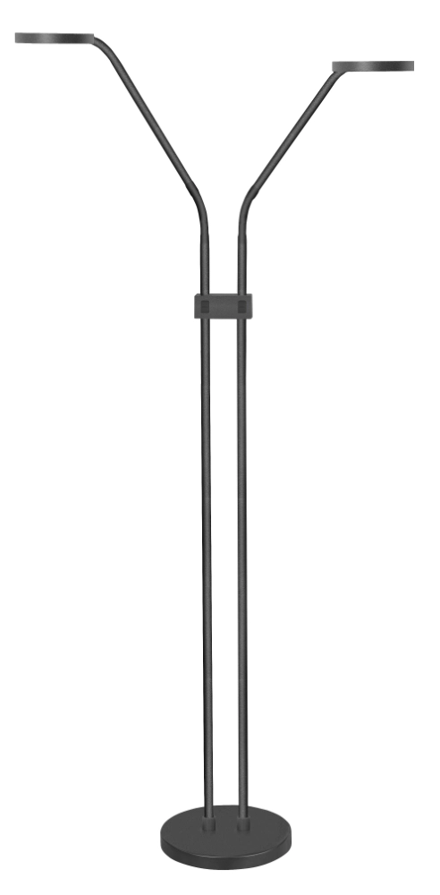 2-lichts led leeslamp Málaga zwart