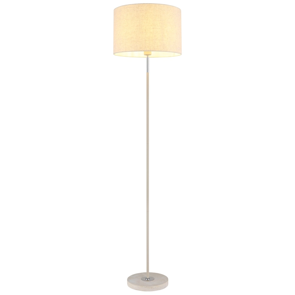 Vloerlamp Deleon zand bruin Ø 40cm