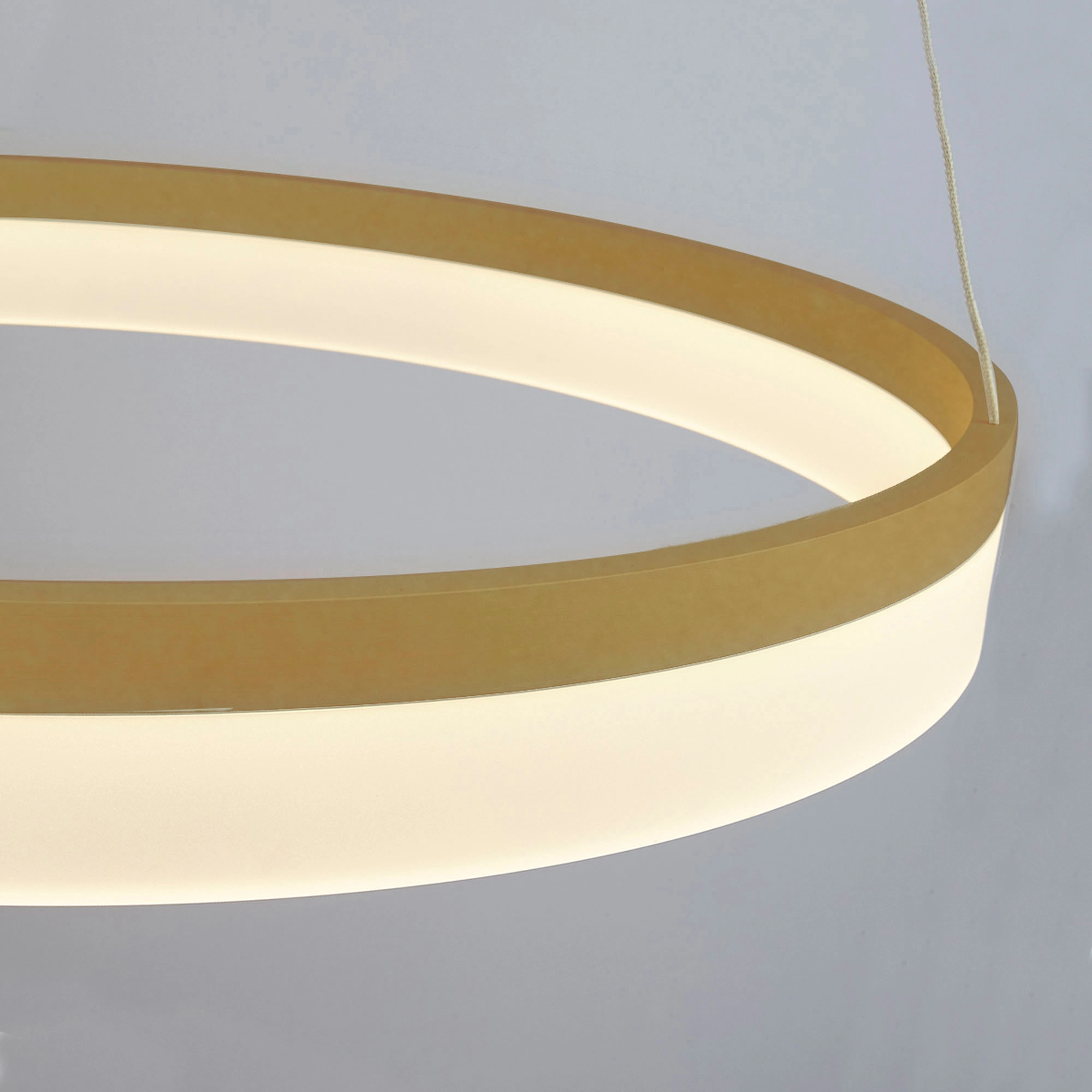 Strakke hanglamp Ara Ø 60cm goud Lyora 5053423316086