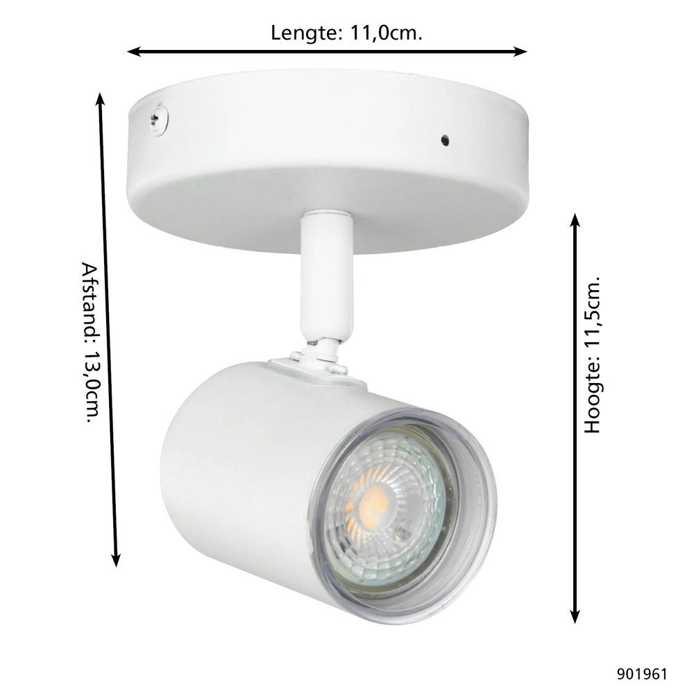 Opbouwspot Consuma 1 enkel wit Eglo 9008606355891